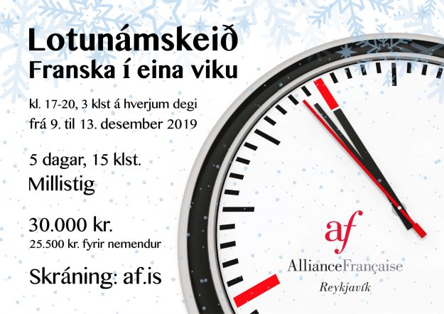 Semaine intensive décembre 2019